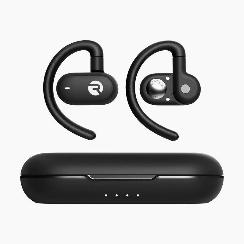 Raycon Fitness Open Earbuds – True Wireless Open Ear Bluetooth Headphones, Hook Design, IPX5 Water Resistant, 40 Hours of Battery Life (Black) - Image 2